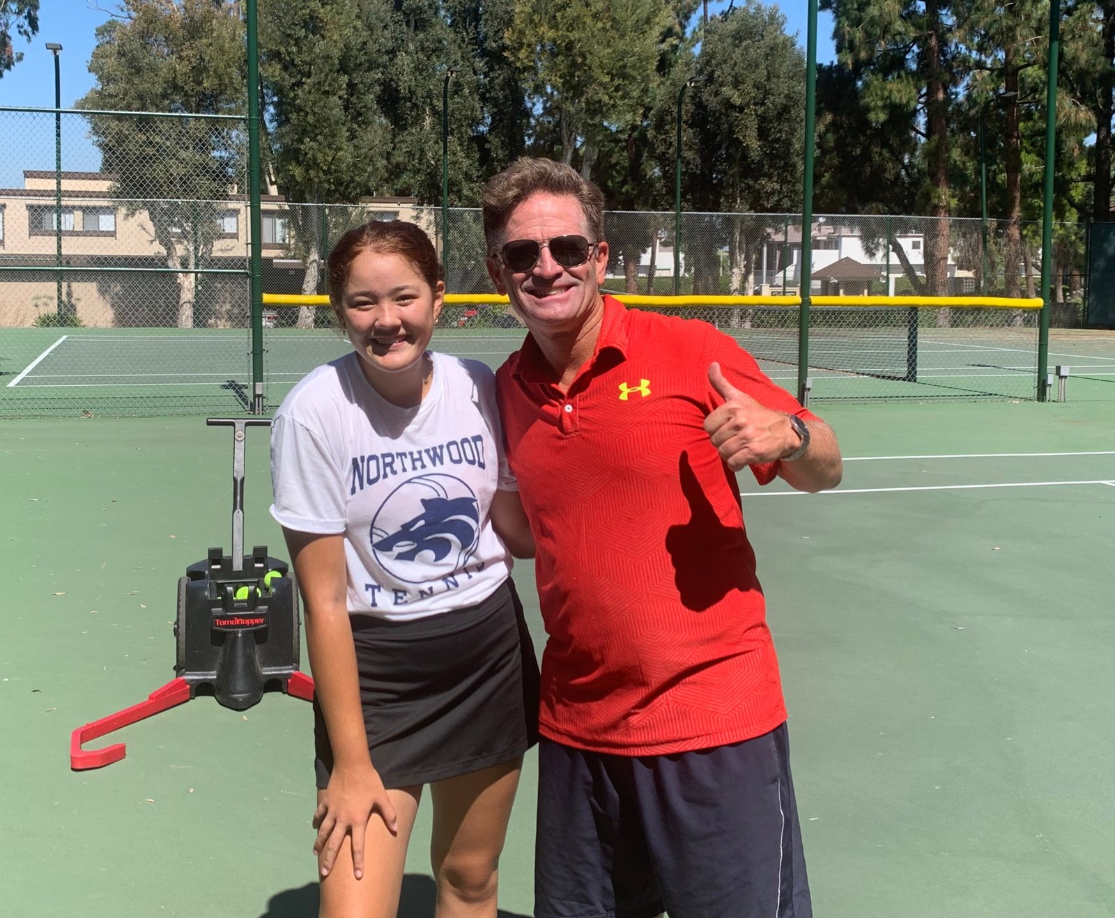 An on-court Gleason Tennis coaching moment